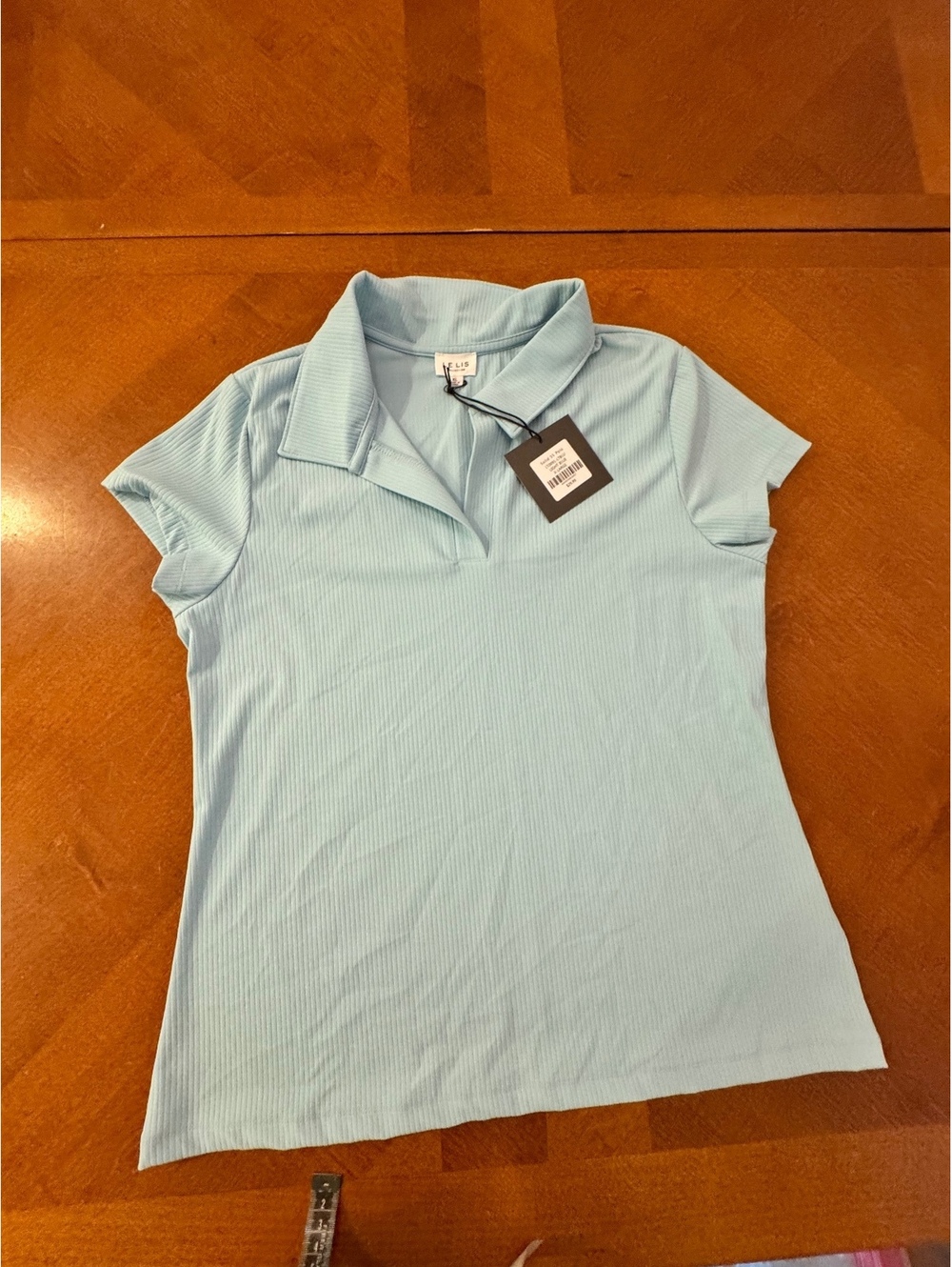 Le Lis Collection Solid Light Blue Polo Shirt XL NWT 1398